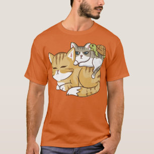 Katzen und ein Schildkrötenpile Niedlich Kawaii An T-Shirt