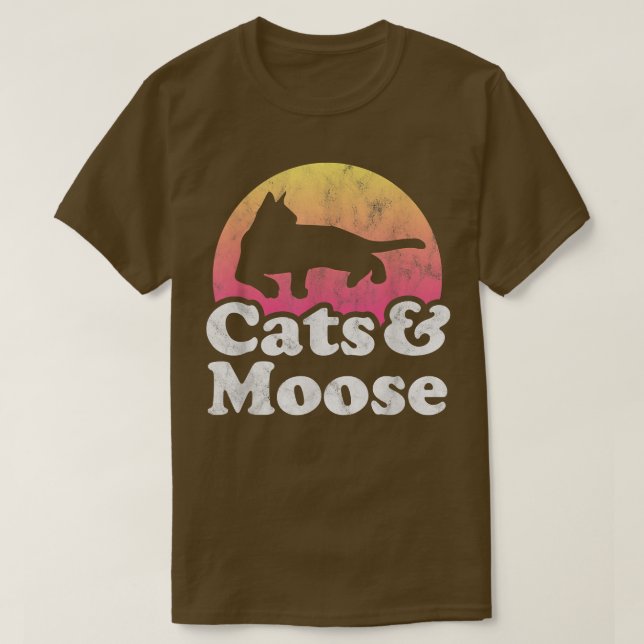 Katzen und Elch, Katzen und Elch, Männer oder Frau T-Shirt (Design vorne)