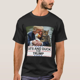 Katzen und Enten für Trump 2024 Kätzchen und Enten T-Shirt