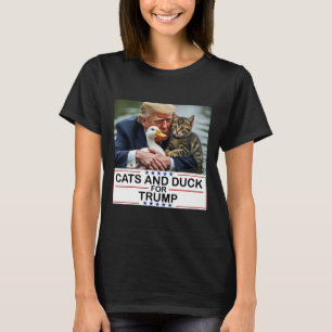 Katzen und Enten für Trump 2024 Kätzchen und Enten T-Shirt