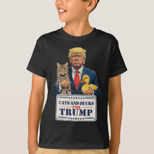 Katzen und Enten für Trump 2024 Kätzchen und Enten T-Shirt
