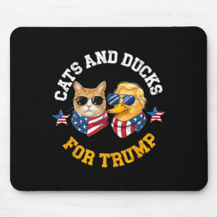 Katzen und Enten für Trump 2024  Mousepad