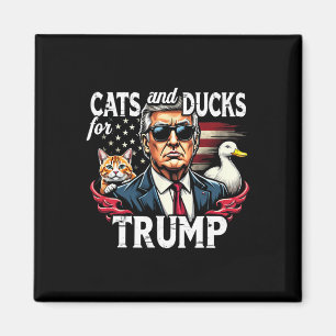 Katzen und Enten für Trump im Jahr 2024 - Trump-Sc Magnet
