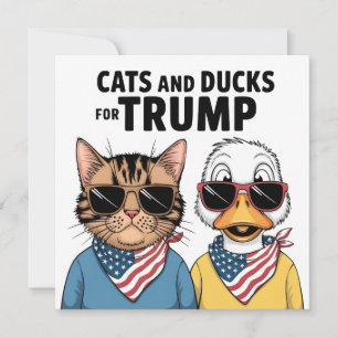 Katzen und Enten für Trump-Präsident, Trump Feiertagskarte