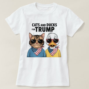 Katzen und Enten für Trump-Präsident, Trump T-Shirt