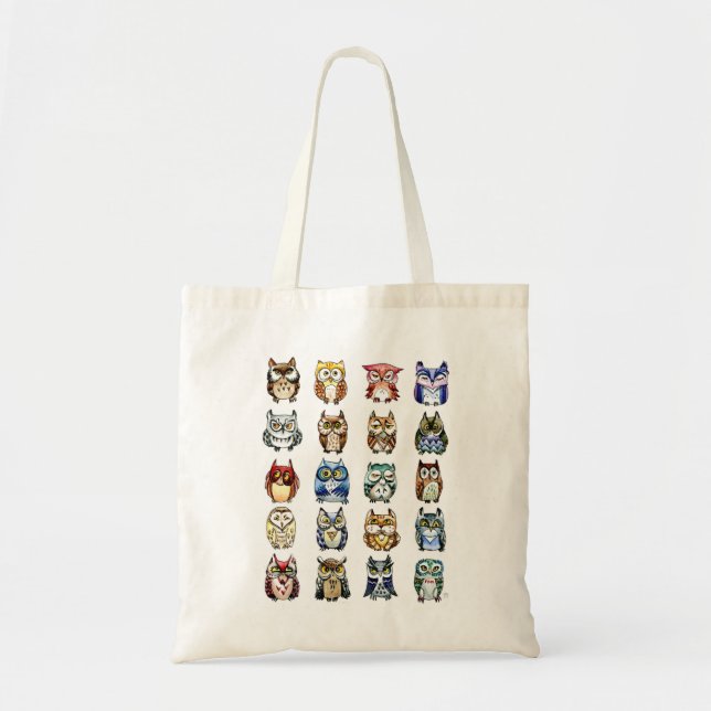 Katzen-und Eulen-Tasche Tragetasche (Vorne)