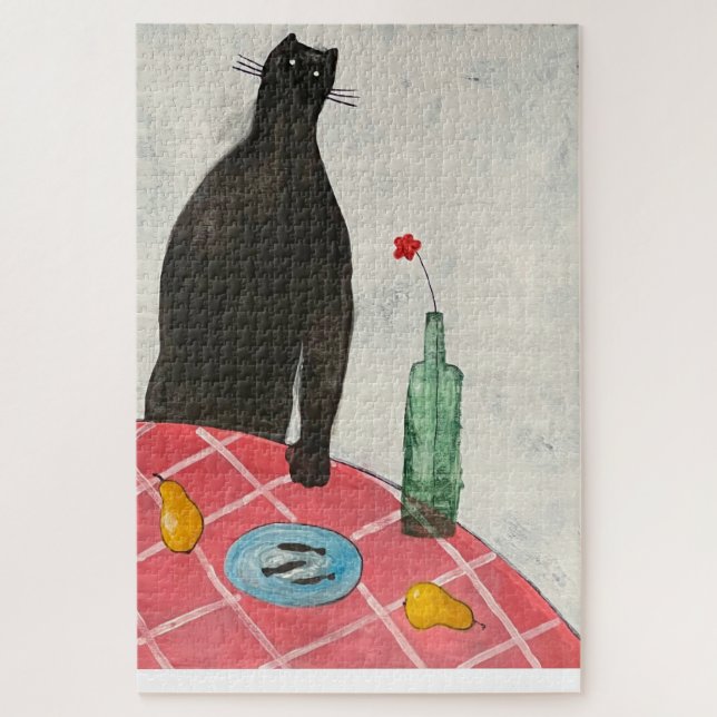 Katzen und Fische Puzzle (Vertikal)