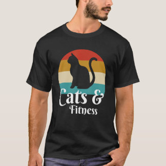 Katzen und Fitness T-Shirt