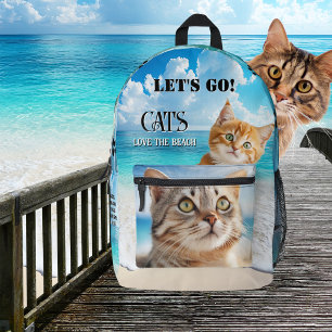 Katzen und Foto in Strandfarbe Bedruckter Rucksack