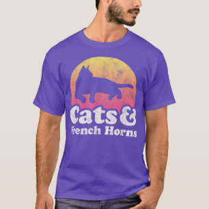 Katzen und französische Hörner, für Männer oder Fr T-Shirt