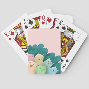 Katzen und Freunde der Katze Spielkarten