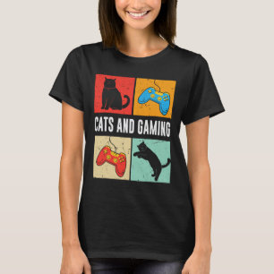 Katzen und Gaming für das Cat Lover Gamer Video Ga T-Shirt
