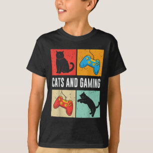 Katzen und Gaming für das Cat Lover Gamer Video Ga T-Shirt
