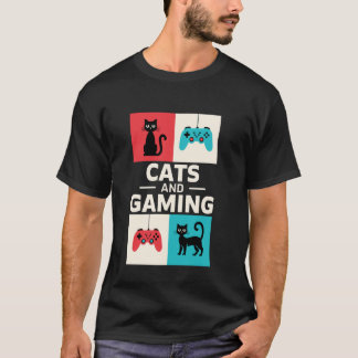Katzen- und Gaming-Shirt Männer Frauen Kinder Vide T-Shirt