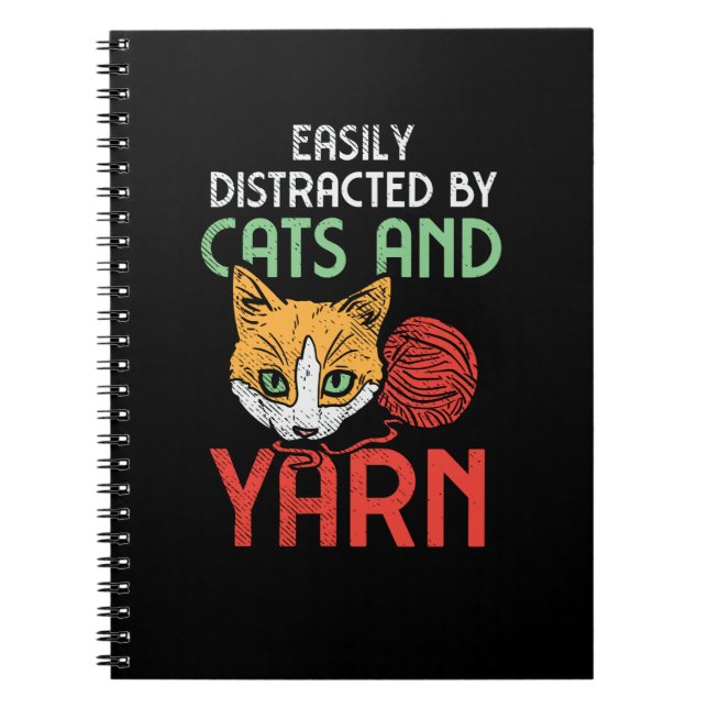 Katzen und Garn Notizblock (Vorderseite)