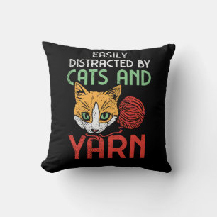 Katzen und Garne Kissen