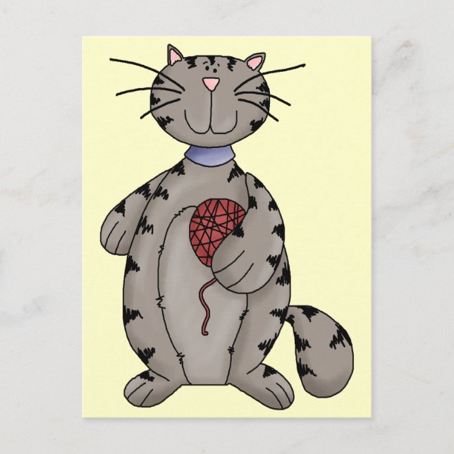 Katzen und Garne Postkarte (Vorderseite)