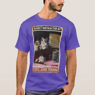Katzen und Geige Leicht von Katzen und Viol abgele T-Shirt