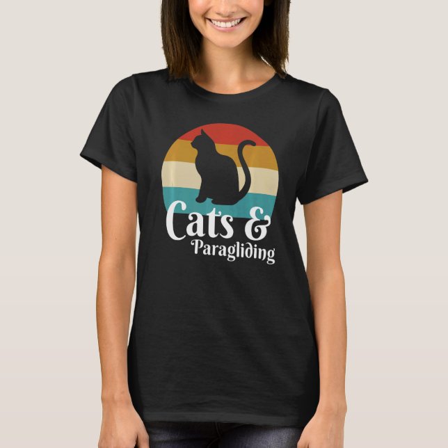 Katzen und Gleitschirme T-Shirt (Vorderseite)