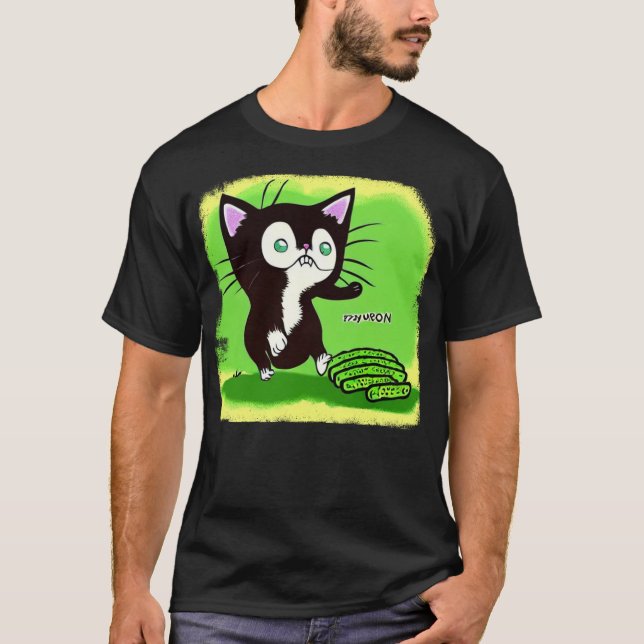Katzen und Gurken T-Shirt (Vorderseite)
