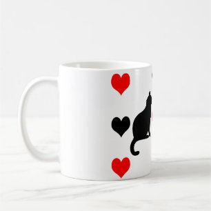 Katzen und Herz-Muster Kaffeetasse