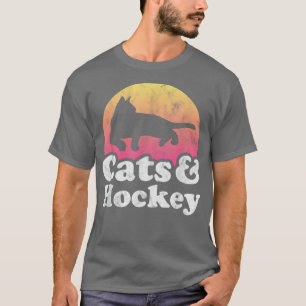 Katzen und Hockey Herren- oder Frauenkatze und Hoc T-Shirt