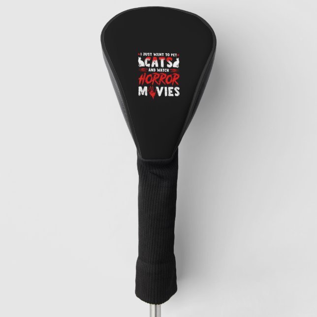 Katzen und Horror Golf Headcover (Vorderseite)