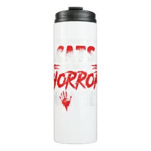 Katzen und Horror Thermosbecher