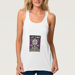 Katzen und Horrorfilme Halloween-Design Tank Top
