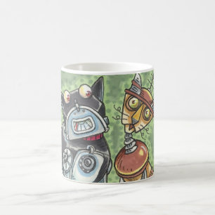 Katzen- und Hund-Roboter MUG Anpassen Tasse
