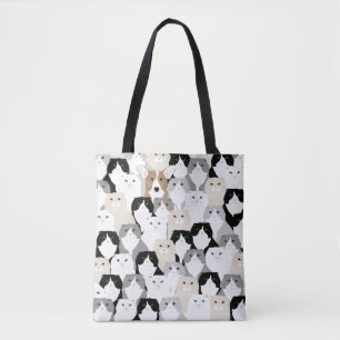 Katzen und Hunde Allover-Tasche