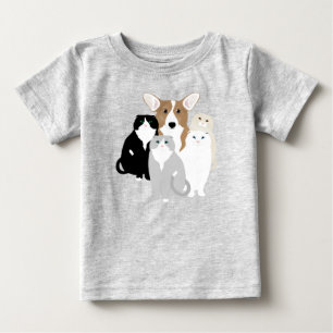 Katzen und Hunde Baby T-shirt