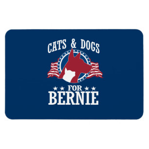 KATZEN UND HUNDE FÜR BERNIE SANDERS MAGNET
