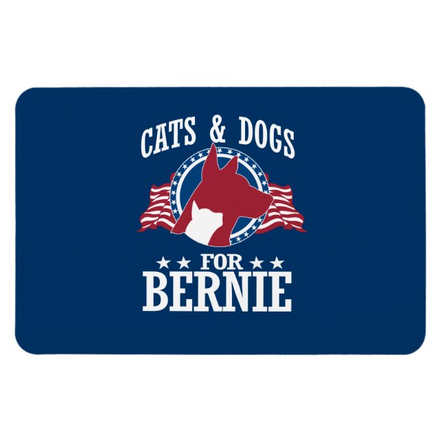 KATZEN UND HUNDE FÜR BERNIE SANDERS MAGNET (Horizontal)