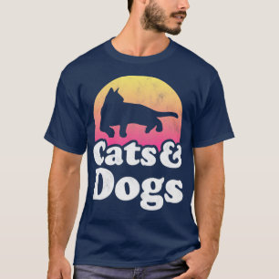 Katzen und Hunde Geschenk für Männer Frauen Kinder T-Shirt
