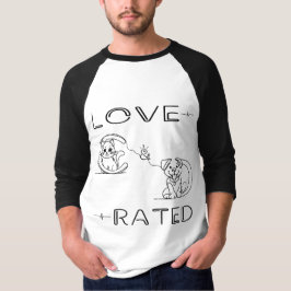 Katzen und Hunde, Liebe bewertet T-Shirt