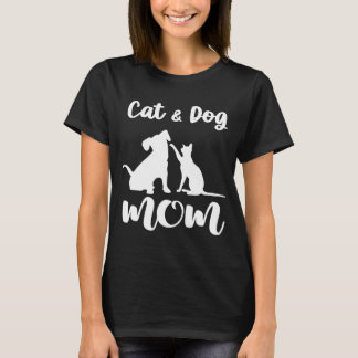 Katzen und Hunde Mama Haustiere Tiere Lover Welpe  T-Shirt