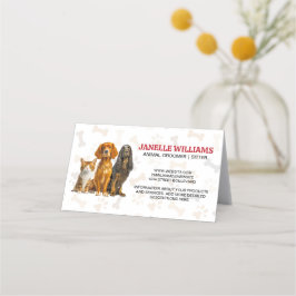 Katzen und Hunde Sitzen | Muster für Paw und Knoch Treuekarte