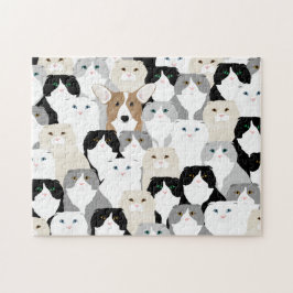 Katzen und Hundepuzzle Puzzle