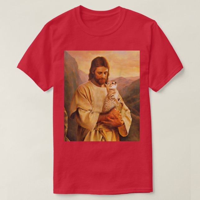 Katzen und Jesusliebhaber T-Shirt (Design vorne)
