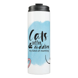 Katzen und Kaffee Cat Mama Kindermädchen Tumbler Thermosbecher