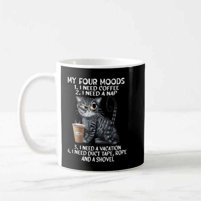 Katzen und Kaffee, meine Vier-Stimmung, Katzenlieb Kaffeetasse (Links)