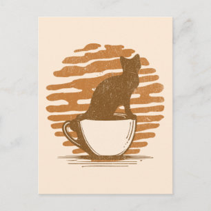 Katzen und Kaffee Postkarte