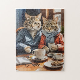 Katzen und Kaffee Puzzle