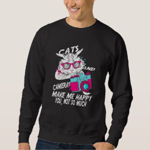 Katzen und Kameras machen mich glücklich, nicht so Sweatshirt