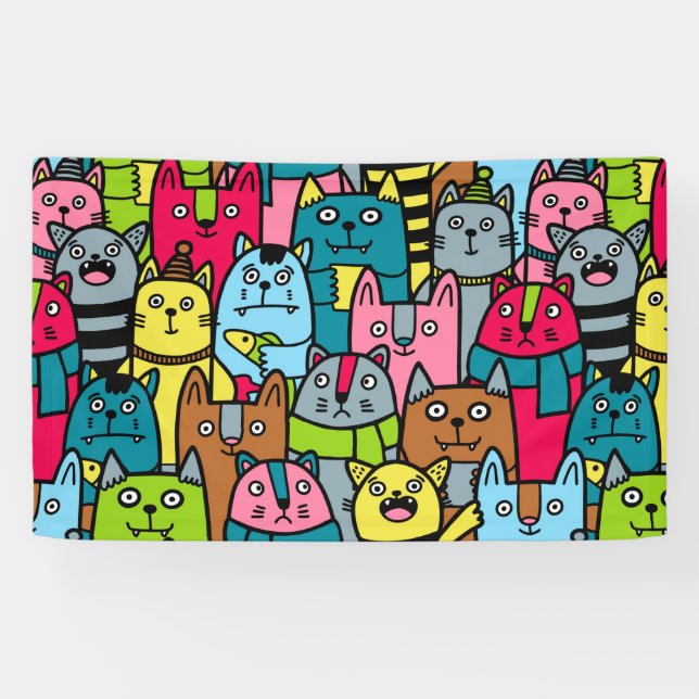 Katzen und Kätzchen Banner (Horizontal)
