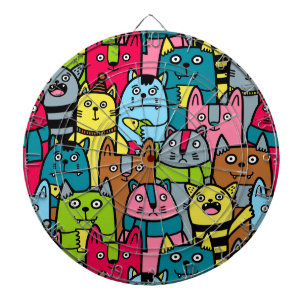 Katzen und Kätzchen Dartscheibe