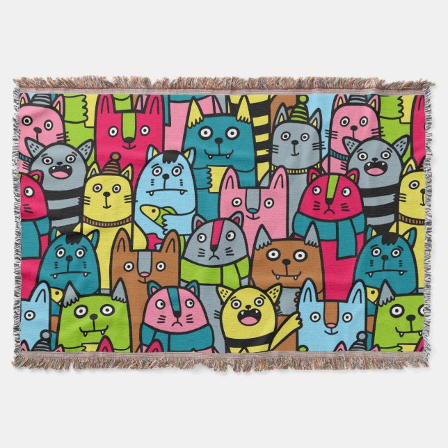 Katzen und Kätzchen Decke (Vorderseite)
