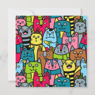 Katzen und Kätzchen Einladung