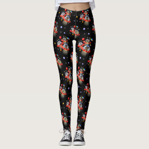 Katzen und Kätzchen in UFOs Raumschiffe fliegende  Leggings
